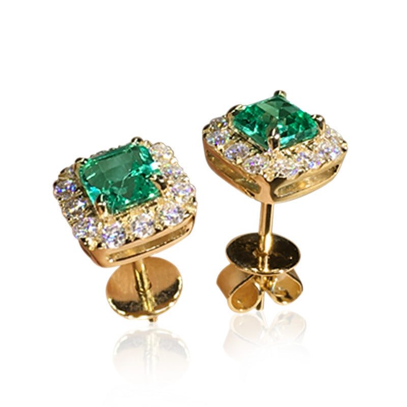 Ceryntha Malvae Gemstone Yellow Gold Earrings