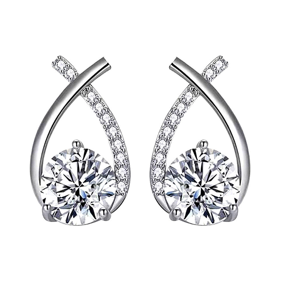 Arielle White Gold Earrings