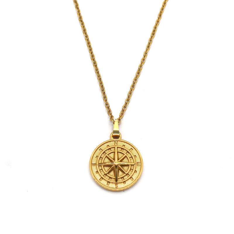 Collana Pendente Bussola Oro bianco