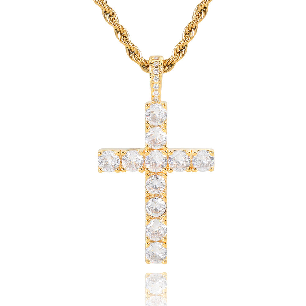 Yellow Gold Cross Necklace