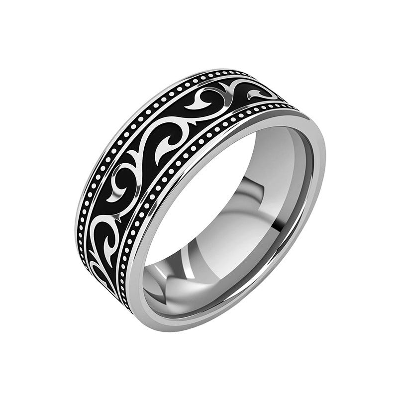 Anello con Motivo Nero