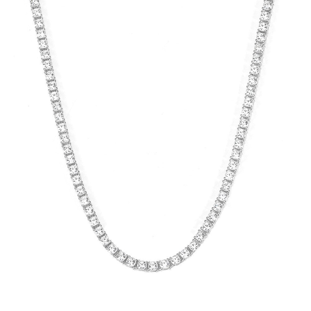 Tennis Yellow Gold Necklace