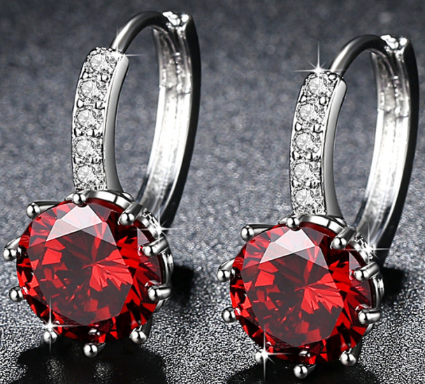 Celira Orvane Gemstone White Gold Earrings