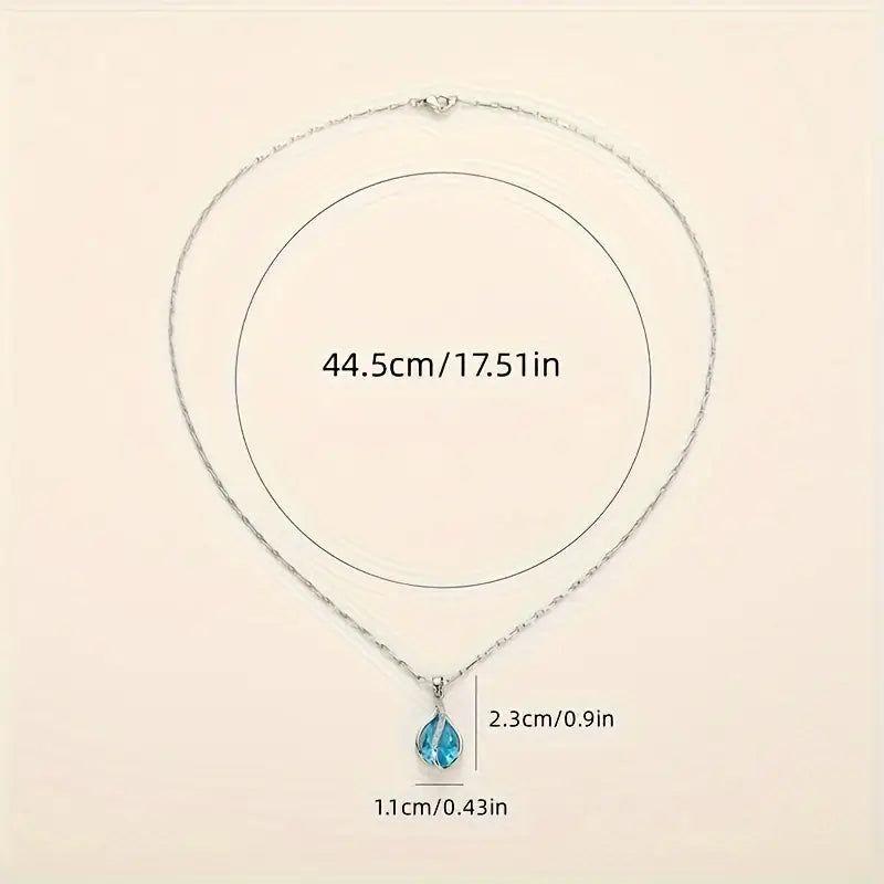 Celestine Vireaux Gemstone White Gold Necklace