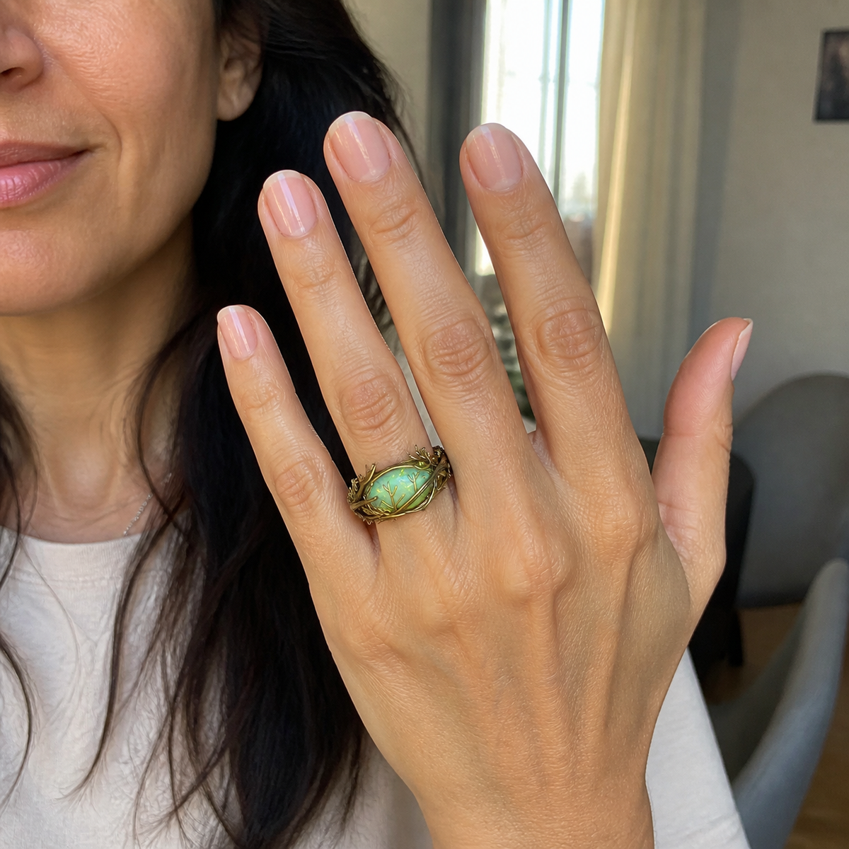 Verdant Bloom Yellow Gold Ring