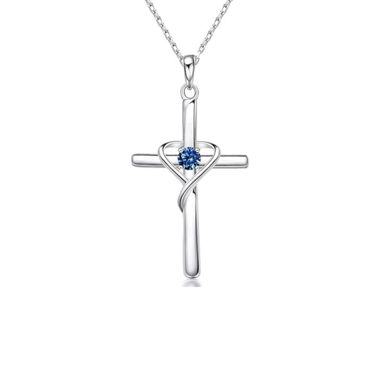 Collana Croce Zaffiro