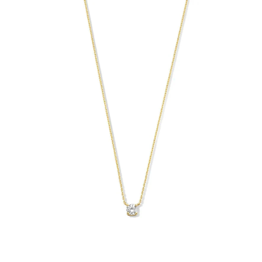 Clea Gemstone White Gold Necklace