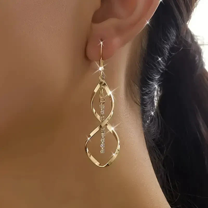 Sunbeam Spiral Yellow Gold Earrings