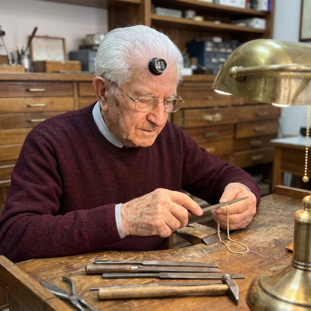 Vincent at the bench